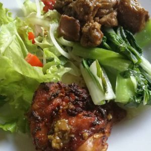 keto Jamaica style spicy baked chicken & curried goat