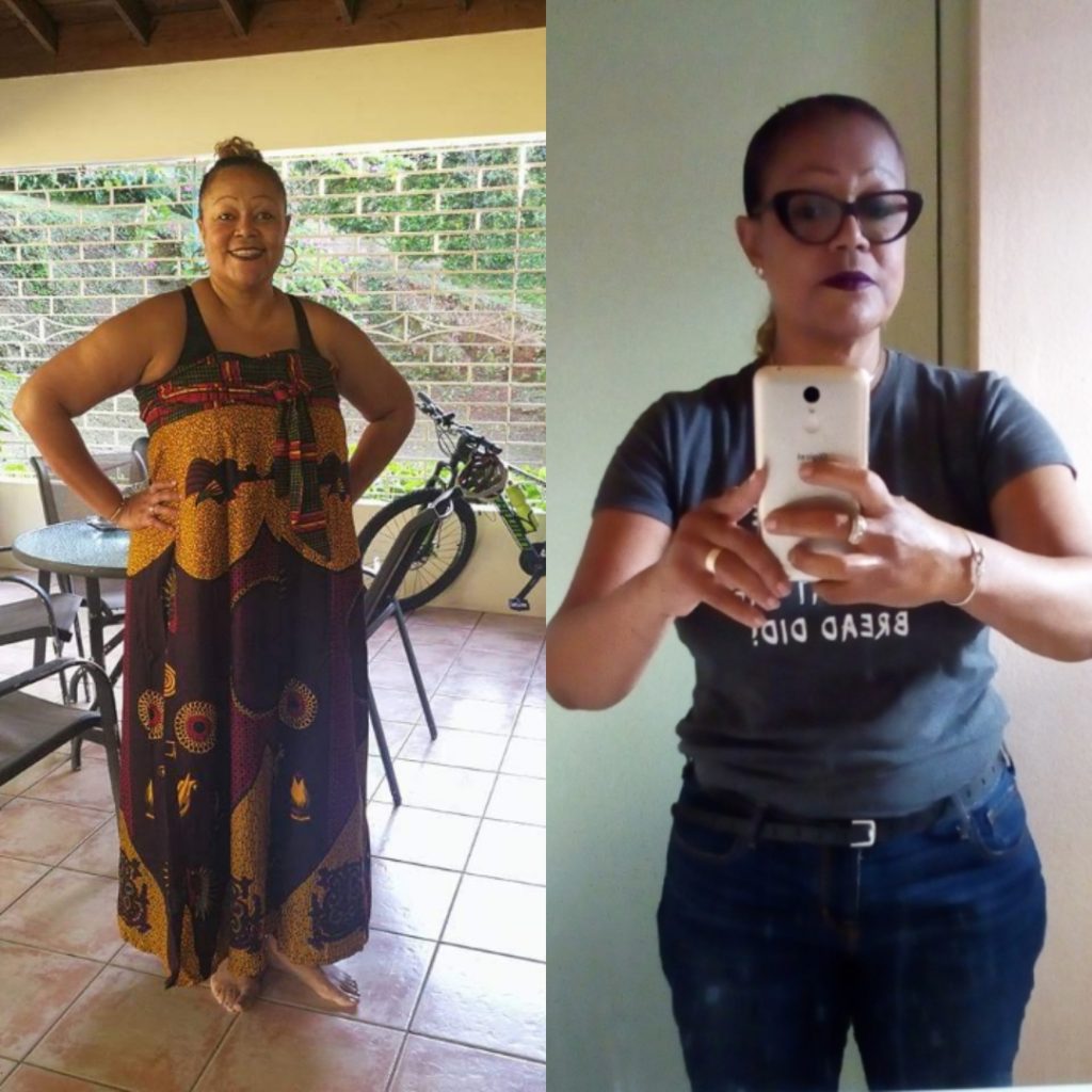 Weight loss transformation on keto Caribbean style 