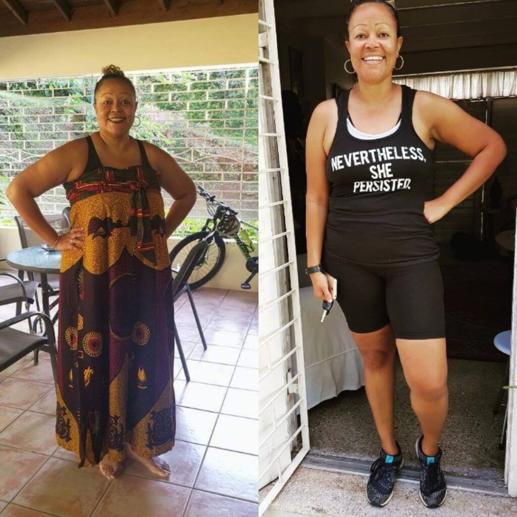 Weight loss transformation on Keto