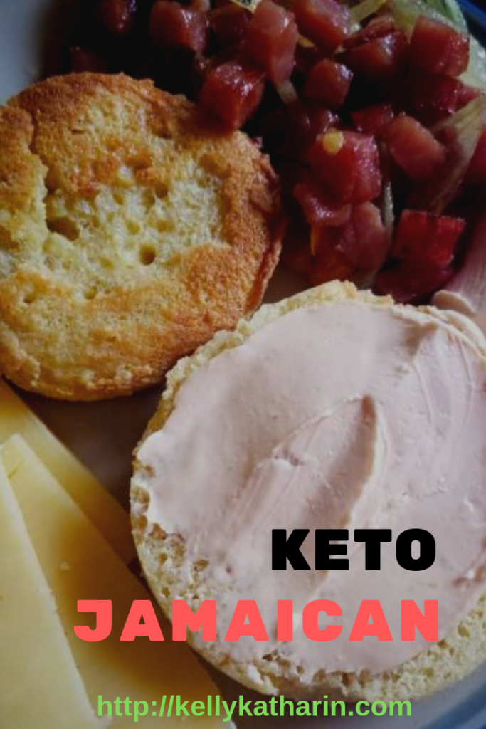 Mug bread and ham: keto food Jamaica style