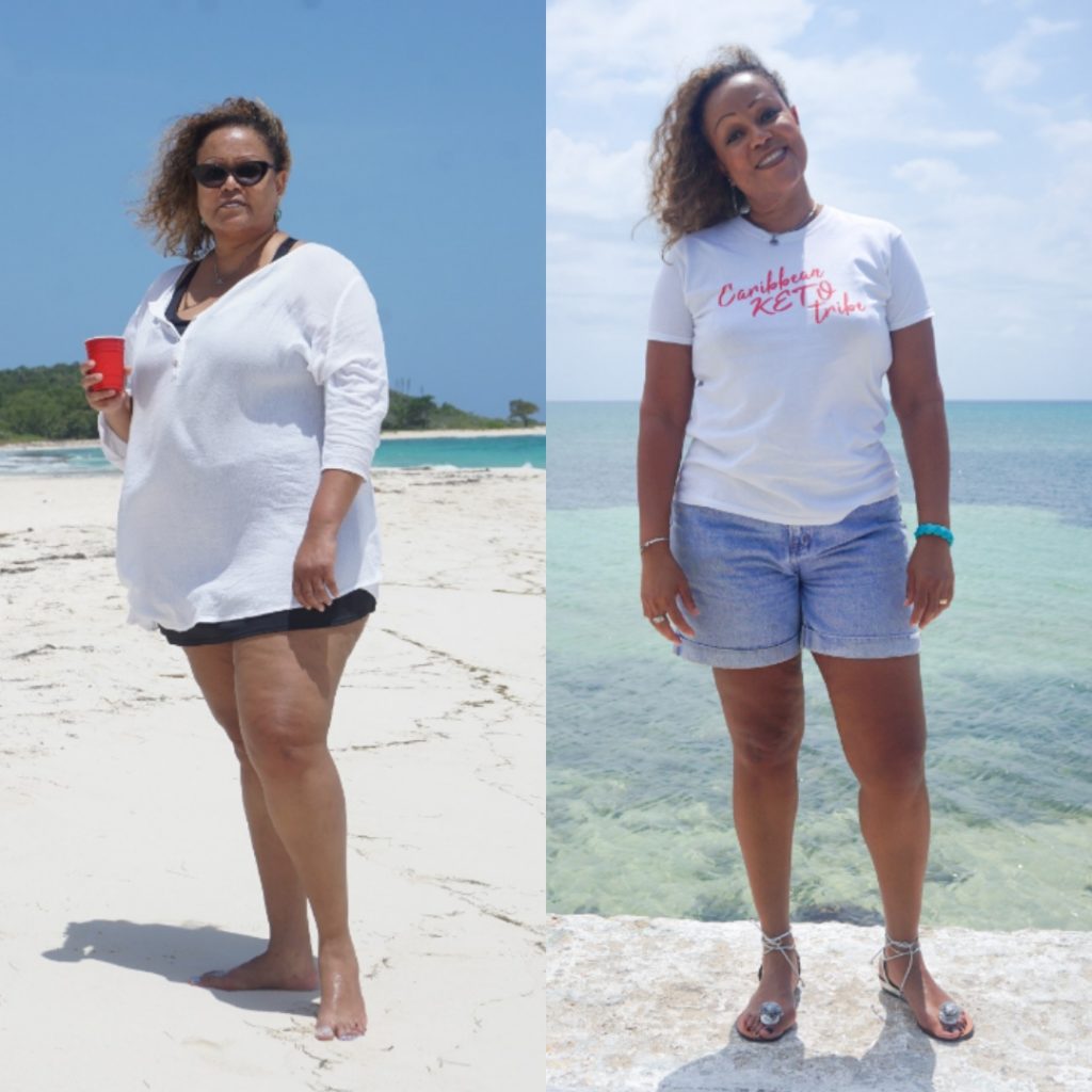 Weight loss transformation on keto