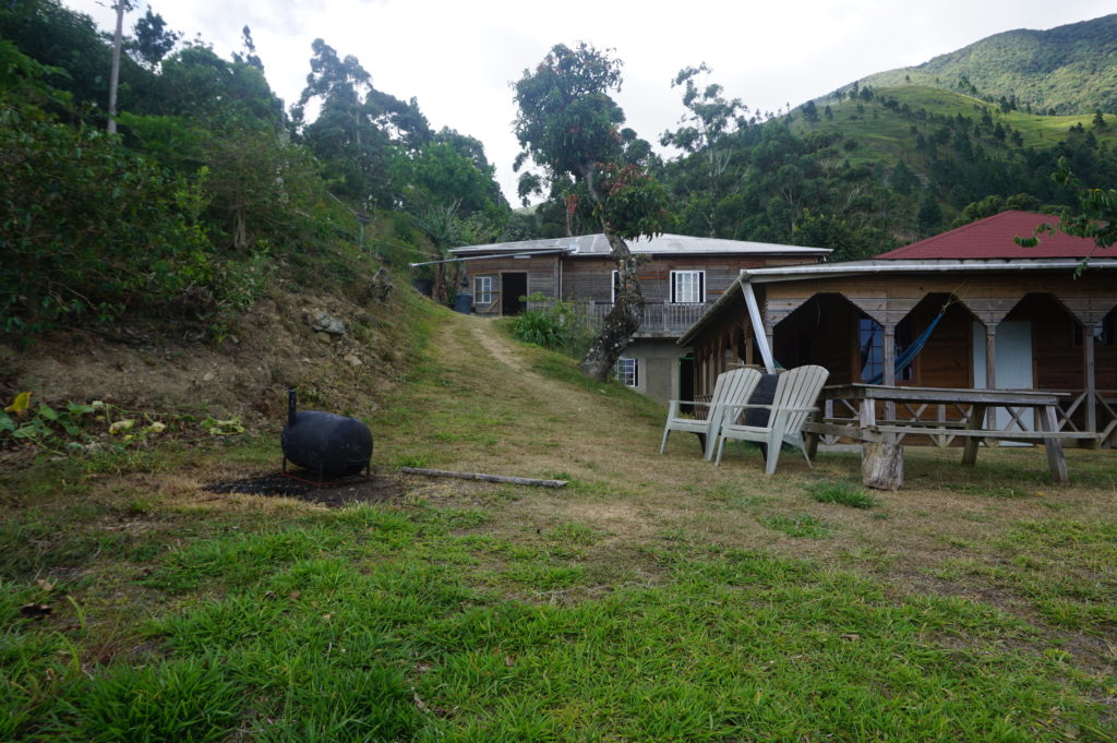 H's grill and our chairs that we carried with us to make Jah B's Place our own!