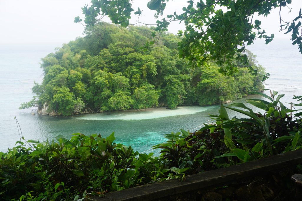 Looking down at Monkey Island, correct name really Pelew Island from Goblin Hill