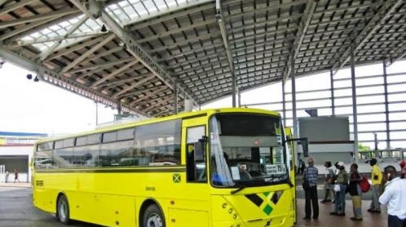 JUTC bus in the Half Way Tree Transport Center