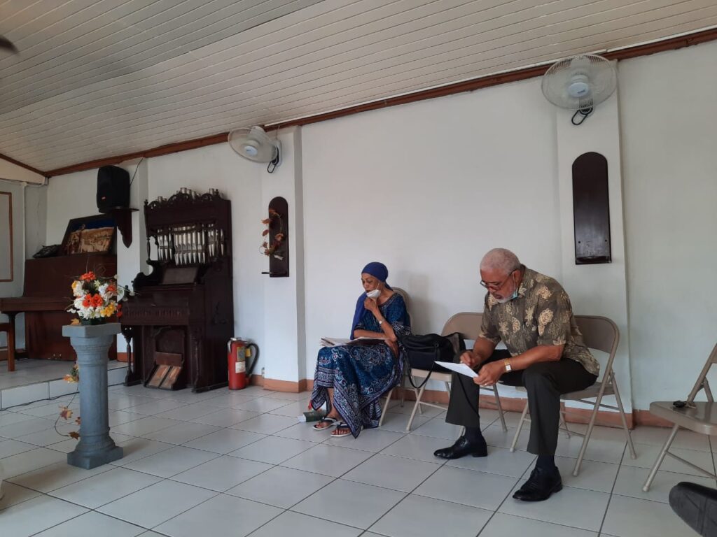 Auntie Jeanne and Uncle Francis at Aunt Phyll's funeral