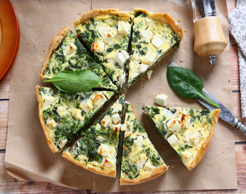 Creamy Cheese Pie with Greens & Herbs from Greek Goes Keto Pi