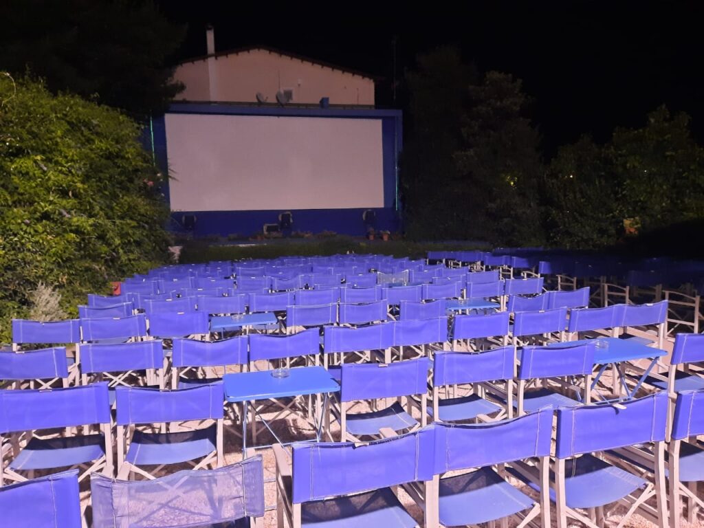 Outdoor movie theatre in Greece