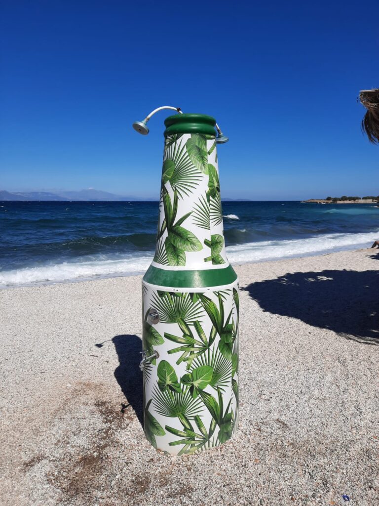 Shower on the beach in Greece